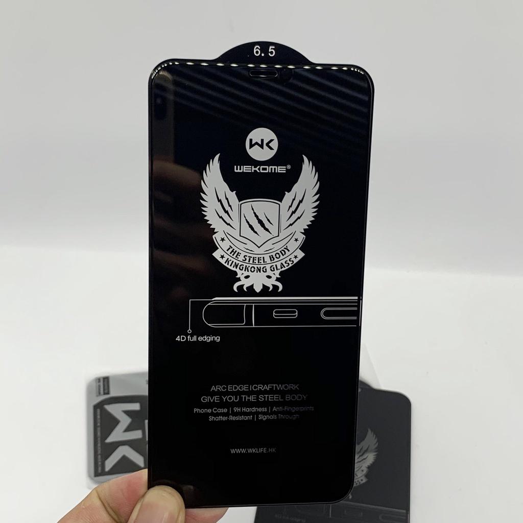 Kính Cường Lực Chống Nhìn Trộm Dành Cho Iphone 11 Promax Xsmax Xs X 6s Plus 7 8 Plus 12 Promax WK KINGKONG 4D Chính Hãng 