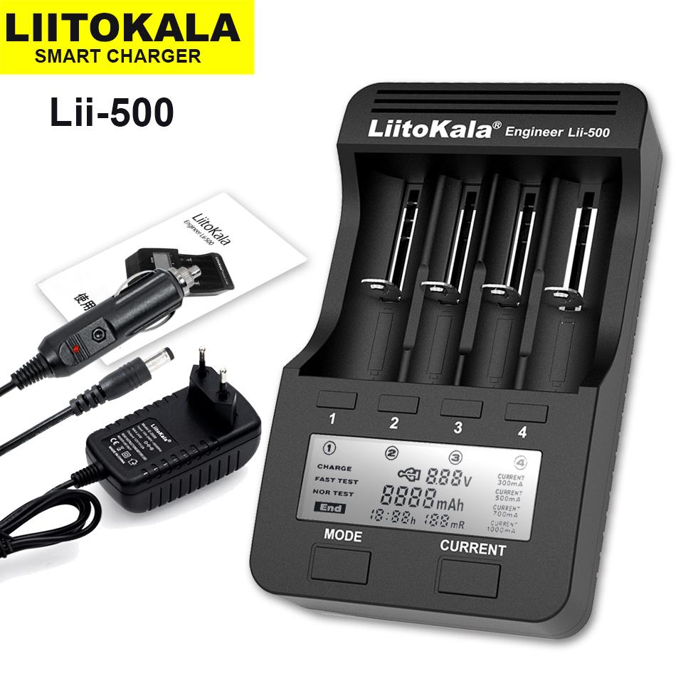 LiitoKala Lii-600 Lii-S8 Lii-500 Lii-PD4 Lii-500S 3.7V 18650 18350 18500 21700 14500 26650 1.2v AA NiMH Lithium-Pin Sạc Màu sắc: Lii-500 Trọn bộ
