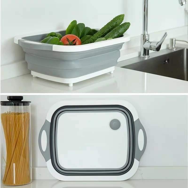 CHẬU RỬA GẤP GỌN KIÊM THỚT 88011