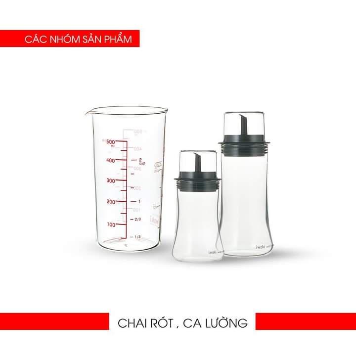 Ly đong chia vạch thủy tinh Iwaki 500ml