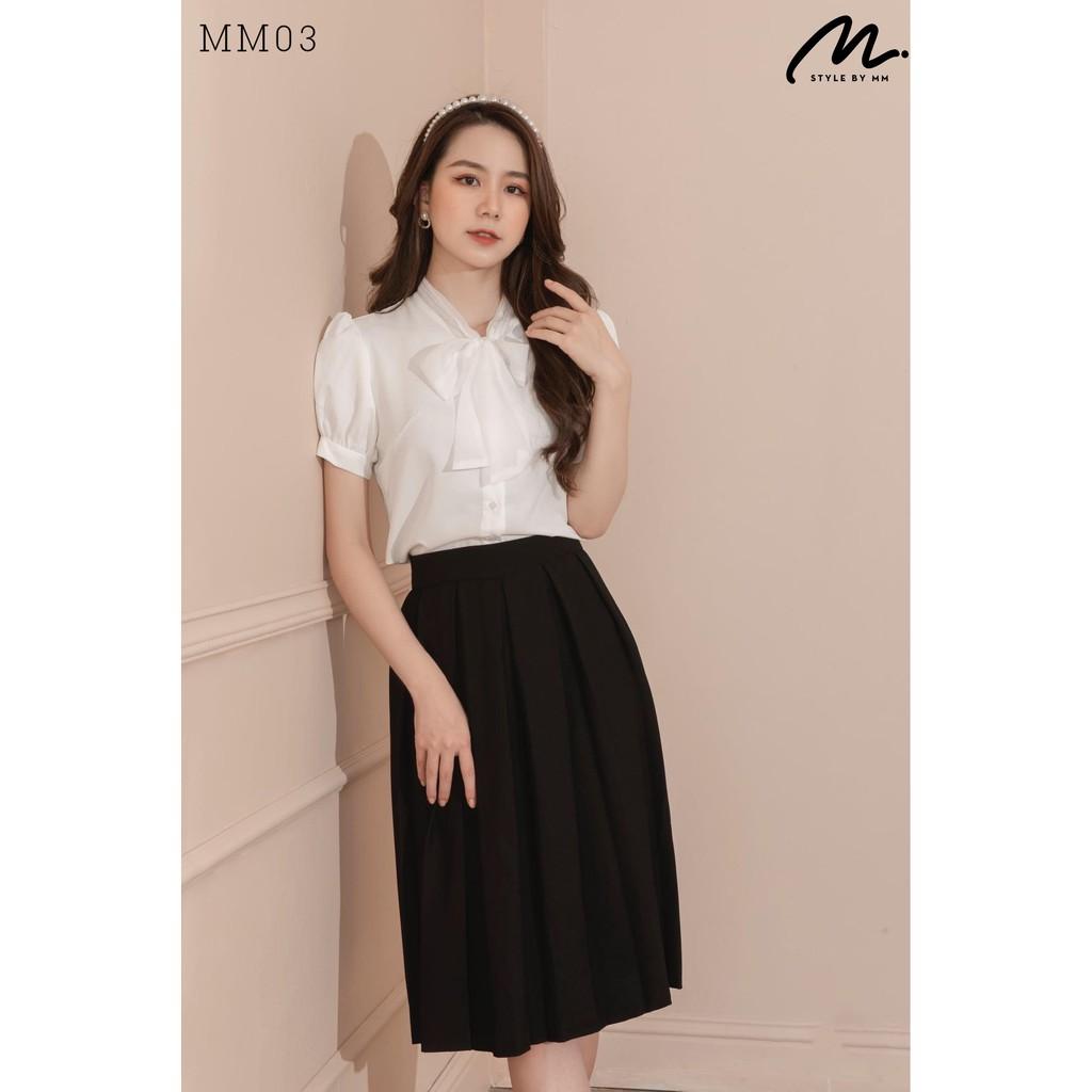 Chân Váy Đen Dài Chất Tuyết Mưa Dày Dặn Xếp Ly Đẹp Xinh Xắn - Thời Trang Thiết Kế Style By MM