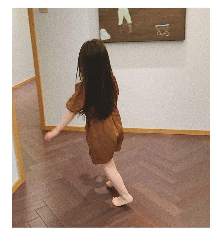 Jumsuit Cotton Mát Mẻ Kiểu Hàn Quốc Cho Bé Gái