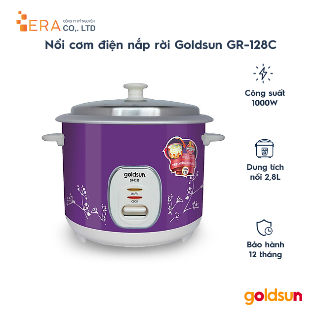 Nồi Cơm Điện Nắp Rời Goldsun GR-128C (2.8 Lít) - Hàng chính hãng