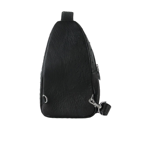 Túi đeo trước nam da đà điểu Huy Hoàng màu đen, nâu đất, vàng bò, nâu đỏ HT6443-44-45-46