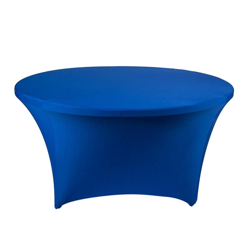 Round Tablecloth Fitted Stretch Elastic Table Cover for 120x75cm
