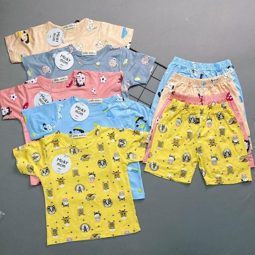 Bộ Minky Mom Cộc Tay Cho Bé Bộ Thun Lạnh Cộc Tay siêu mềm mịn mát cho bé trai bé gái Mặc Hè