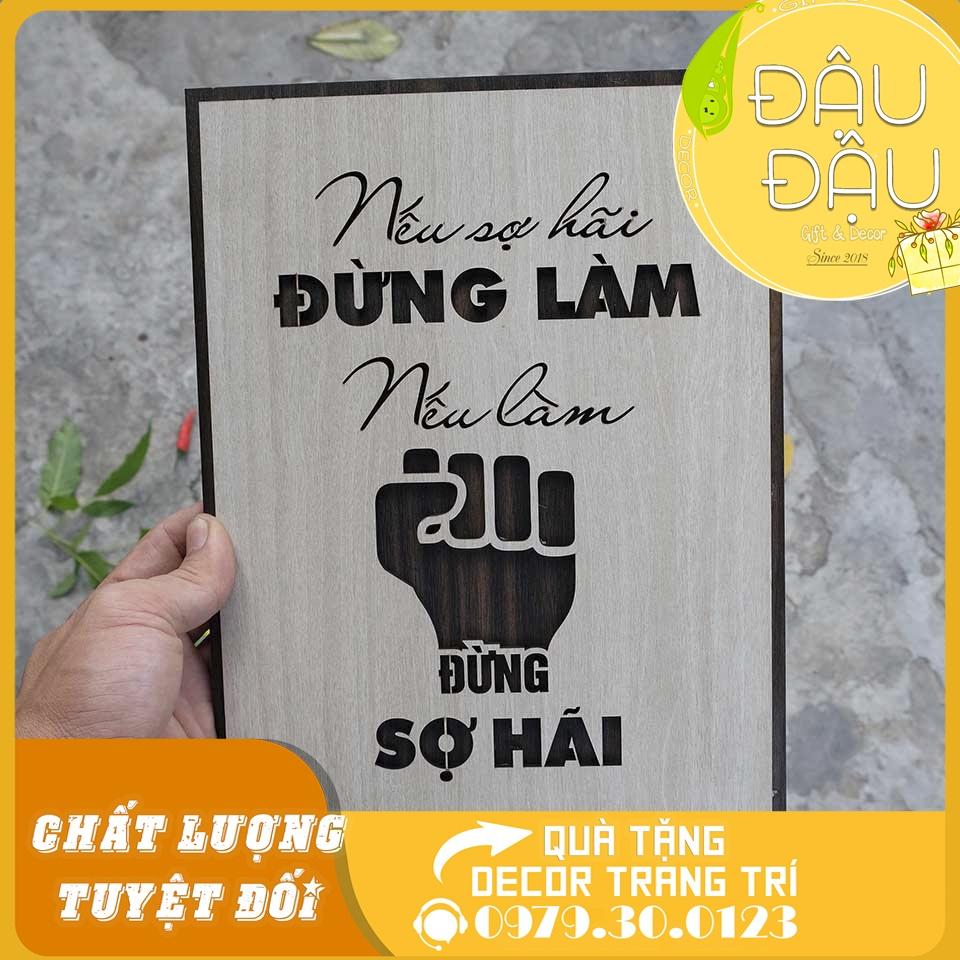 Tranh tạo động lực "Nếu sợ hãi đừng làm, nếu làm đừng sợ hãi"