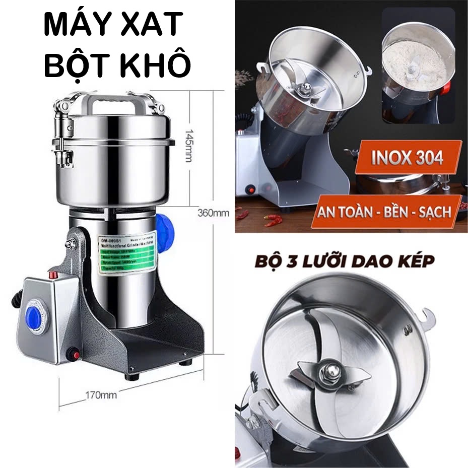 Máy Xay Bột Khô SeNNka 3000W – Đa Năng, Xay Cực Mịn, Nghiền Ngũ Cốc &amp; Hạt Khô Nhanh Chóng