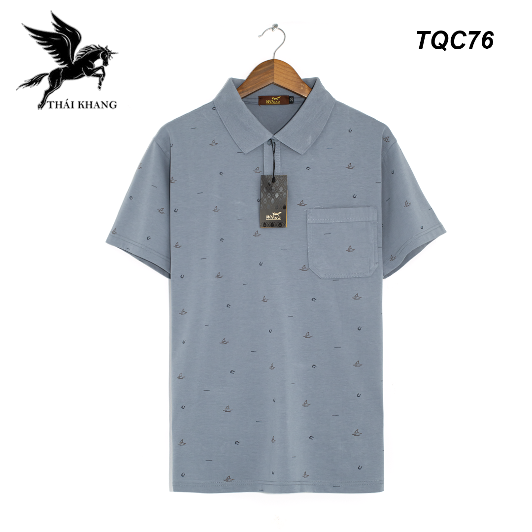 Áo polo nam quảng châu cao cấp LOẠI 1 của Wlhyz loại áo thun nam cổ tàu trung niên form rộng TQC7