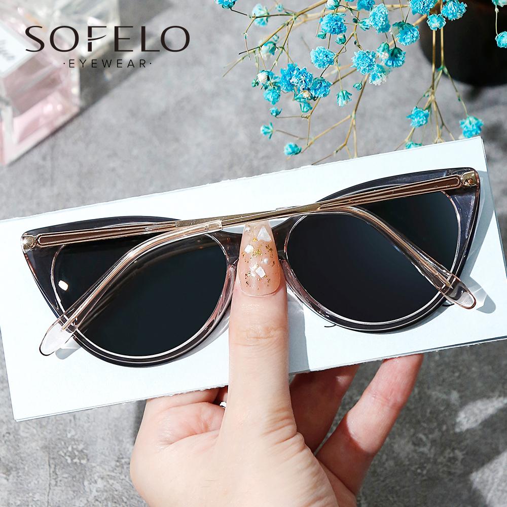 Acetate Nam Châm Kẹp Trên Kính Mát Nữ Thời Trang 2 Trong 1 Kính Phân Cực Mắt Mèo Kính Chống Nắng Nữ Quang Đơn Thuốc Kính Mắt 2021