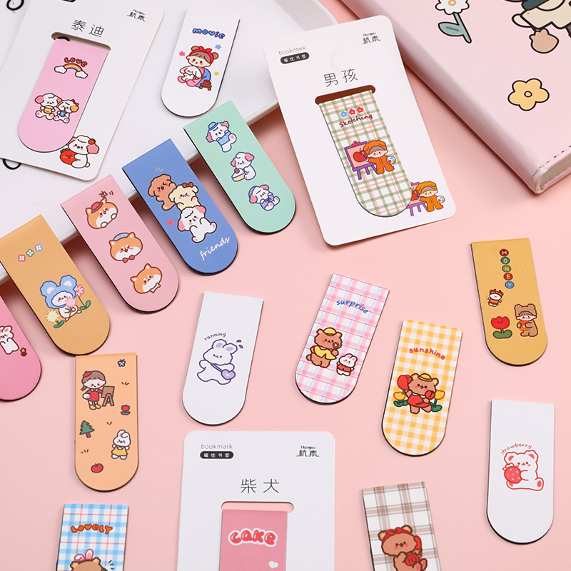 Bookmark Nam Châm, Kẹp Đánh Dấu Sách Hoạt Hình Cute Dễ Thương,Phụ Kiện Trang Trí Sách, Sổ