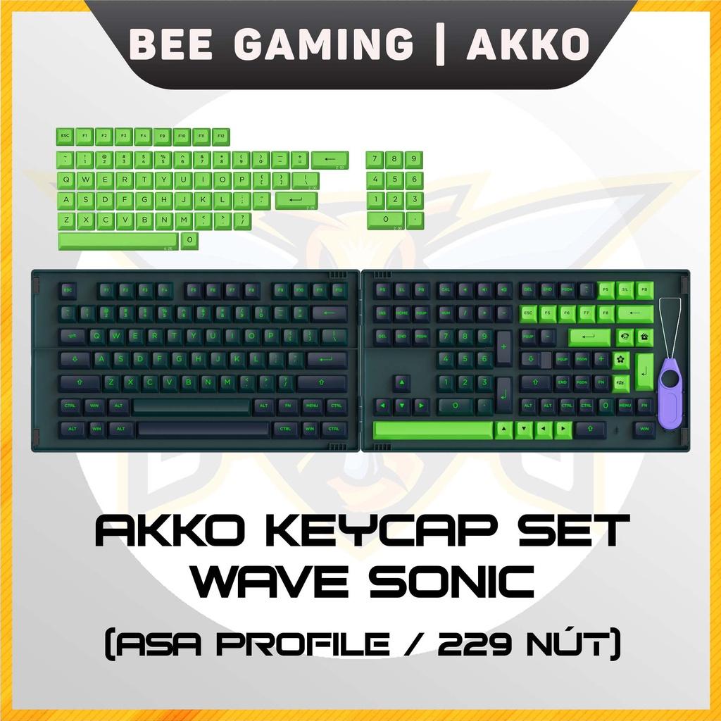 Bộ keycap AKKO - Wave Sonic (PBT Double Shot / ASA Profile / 229 nút)