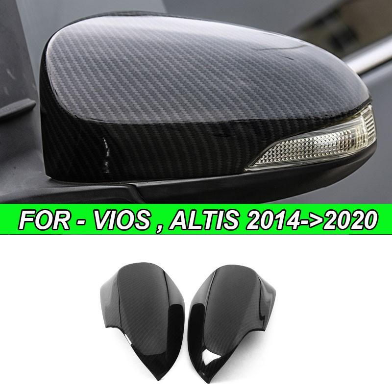 Ốp Trang Trí Gương Dành Cho Xe Vios/ Yarris/ Altis 2014 đến 2021 Mẫu Carbon