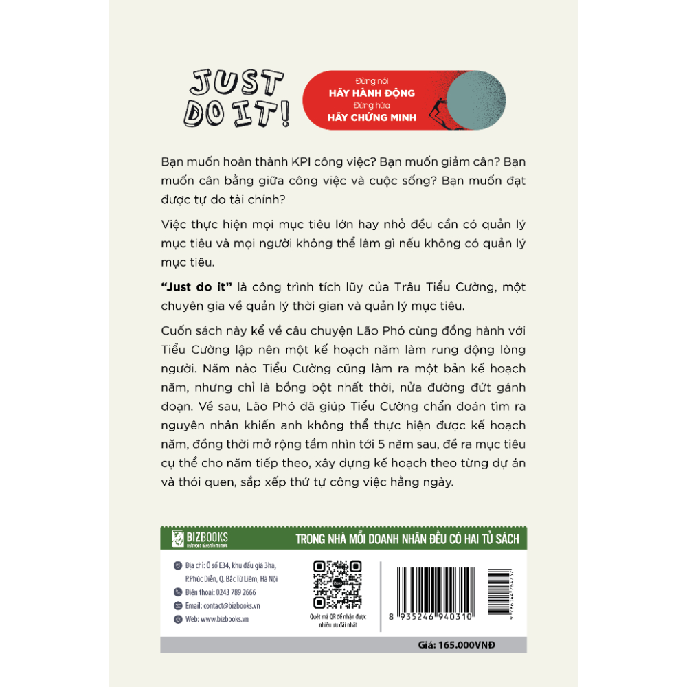 Sách - Just Do It: Đừng Nói Hãy Hành Động, Đừng Hứa Hãy Chứng Minh - MCBooks
