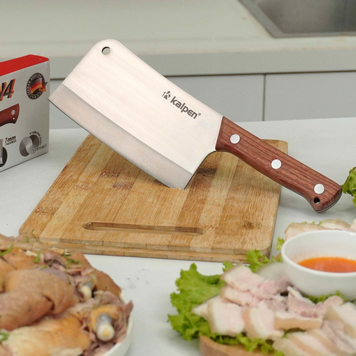 Dao chặt xương Inox không gỉ Kalpen KN4 chuẩn Đức, bảo hành 2 năm