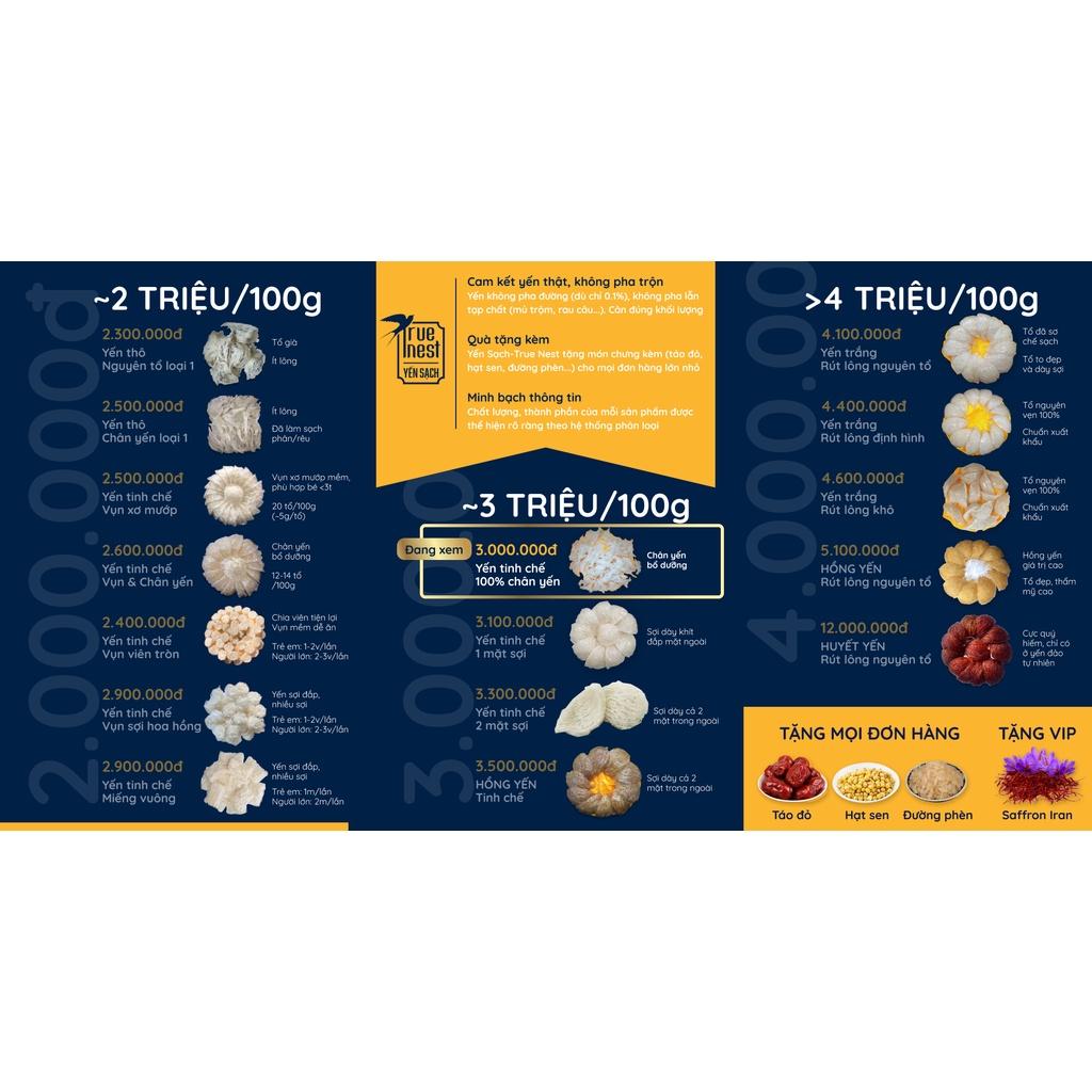 Chân yến sào tinh chế True Nest