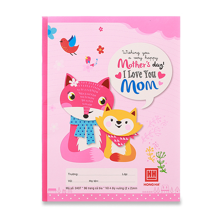 Vở 4 ô ly 96 trang Class Family 0407 (10 quyển) - Giao màu ngẫu nhiên