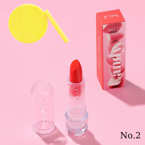 Son Dưỡng M.O.I MAGIC LIPS Hồ Ngọc Hà Màu No 2. Candy, Tặng Kèm Mút Rửa Mặt