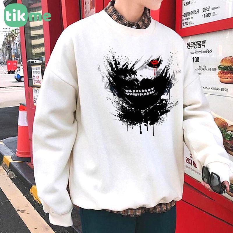 Áo sweater unisex Tokyo Ghoul Ken Kaneki (có ảnh thật shop tự chụp) size XS-2XL