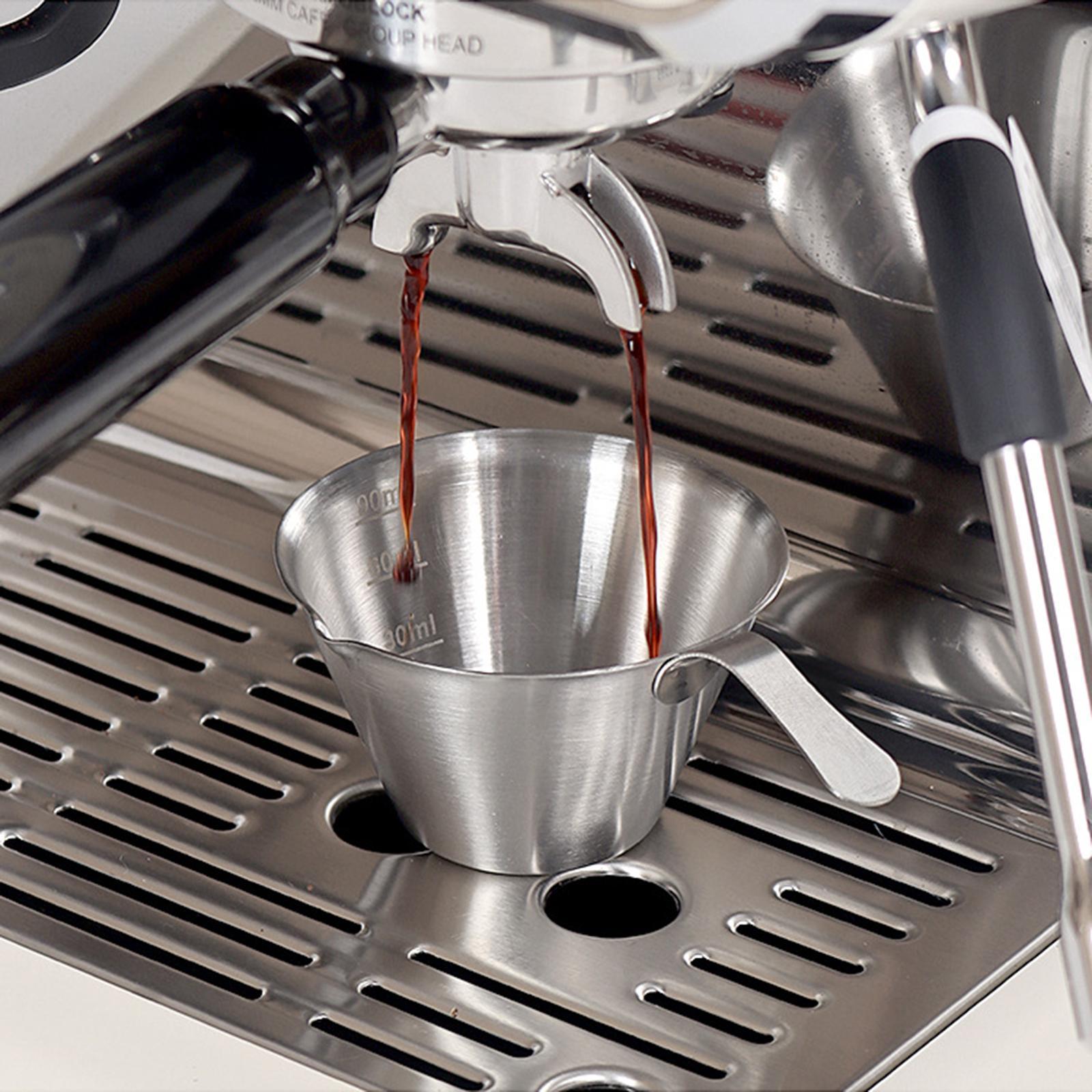 Stainless Steel Espresso Measuring Cup Coffee Mug Bar Drink Mugs for Kitchen