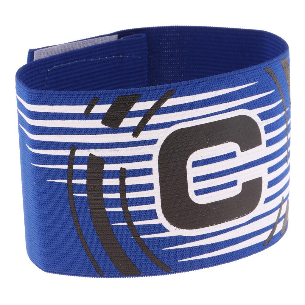 3-5pack Captain Armband Football Soccer Sports Adjustable Arm Bands Blue