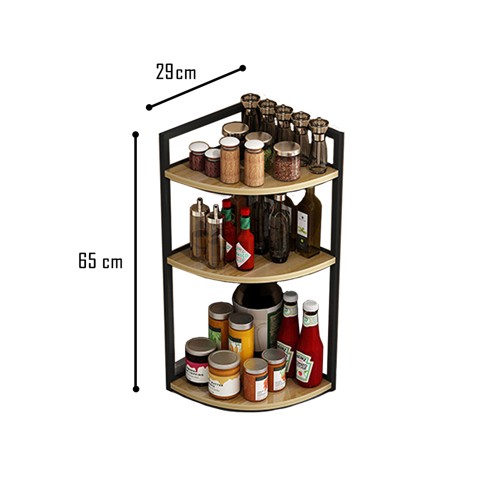 Kệ gia vị góc tường nhiều tầng - GM49 - Kệ nhà bếp đa năng, ngăn nắp