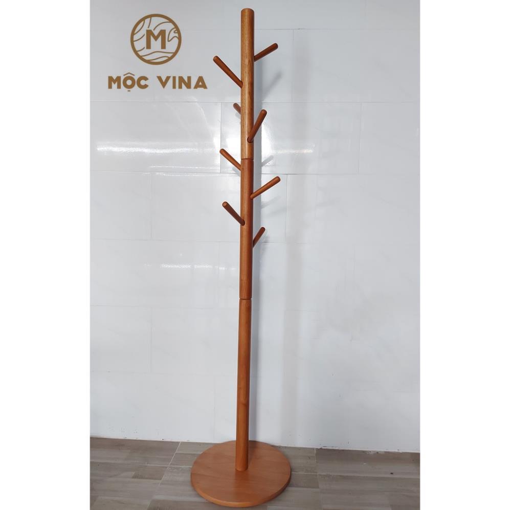 Móc treo cao su đế tròn Quần Áo Gỗ Phong Cách Hàn Quốc KT 175cm x 37cm x 37cm Mộc Vina