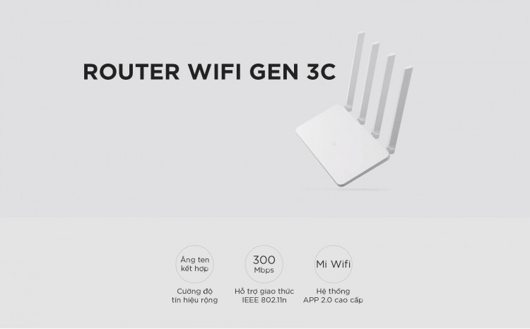 BỘ PHÁT SÓNG WIFI XIAOMI ROUTER (GEN 3C)