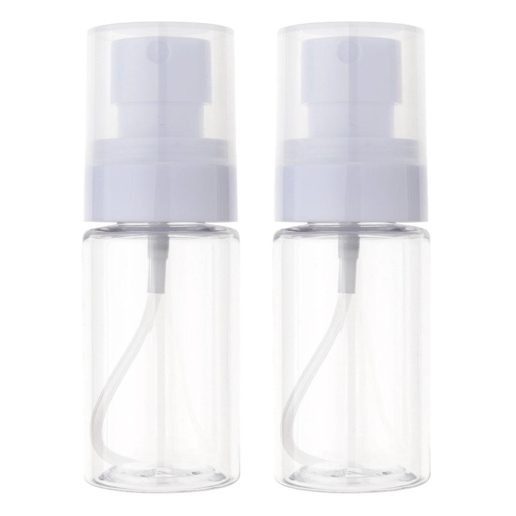 2Pcs Empty Refillable Plastic Perfume Toner Bottles Cosmetic Makeup Travel Lotion Cream Containers Dispensers 40ml
