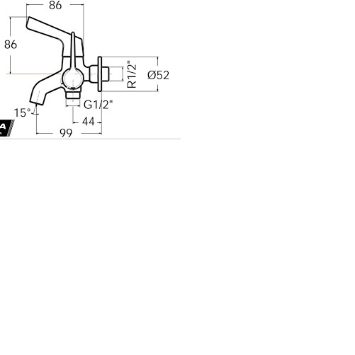 Vòi  tắm sen lạnh găn tường American Standard WF-T603 (FFAST603) chưa bao gồm tay và dây sen