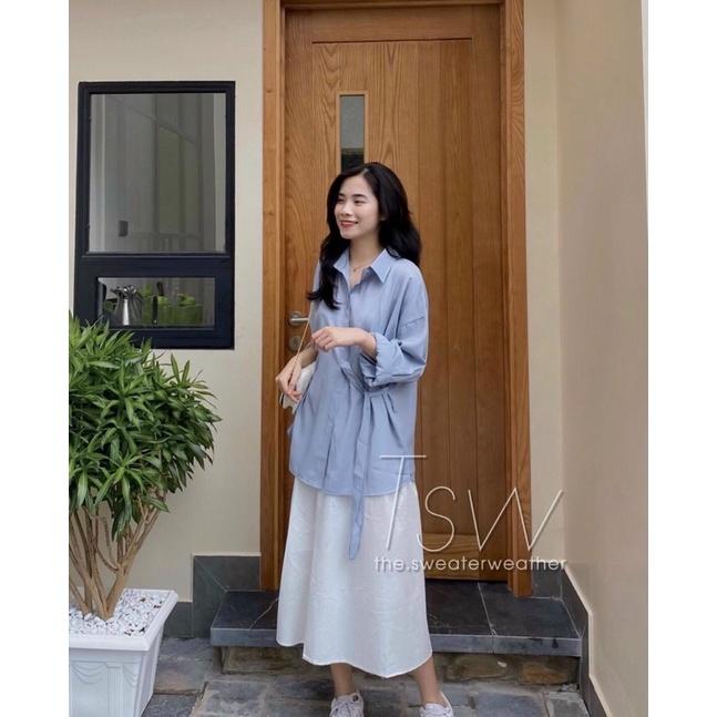 ÁO SƠ MI CỘT NƠ EO