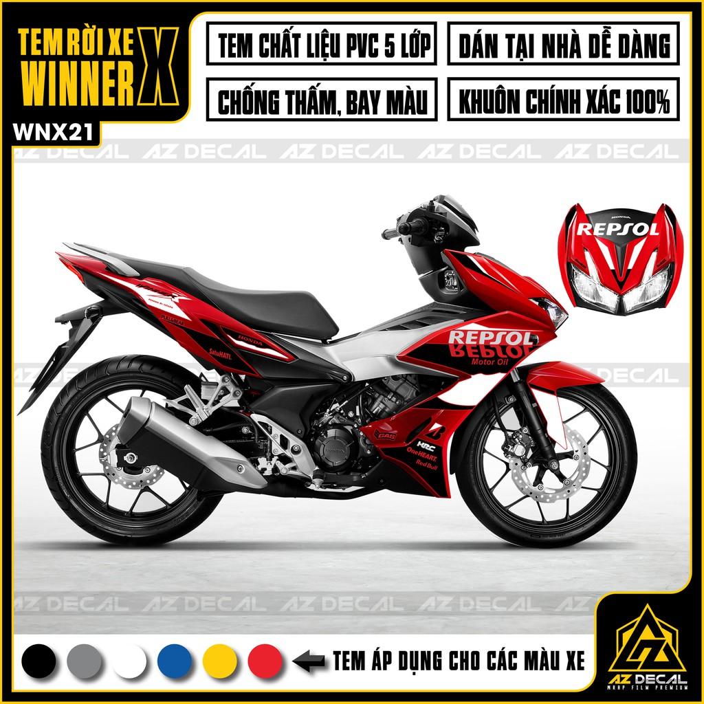 Tem Rời Dán Xe Winner X Mẫu Repsol 02 | WNX21 | Decal Chế Xe Máy Chống Nước, Chống Bay Màu, Cắt CNC Khuôn Sẵn