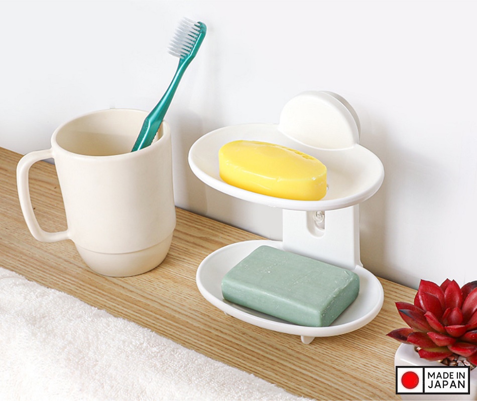 Khay đựng xà bông 2 tầng nội địa Nhật Bản
