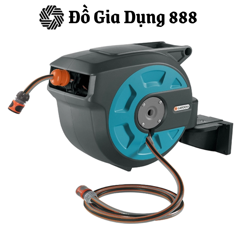 Bộ Vòi Tưới Cây Dây Cuốn Tự Động Gardena,  Dài 20m, Có Gá Treo Tường, Có Thể Nối Dài Dây, Nhập Đức