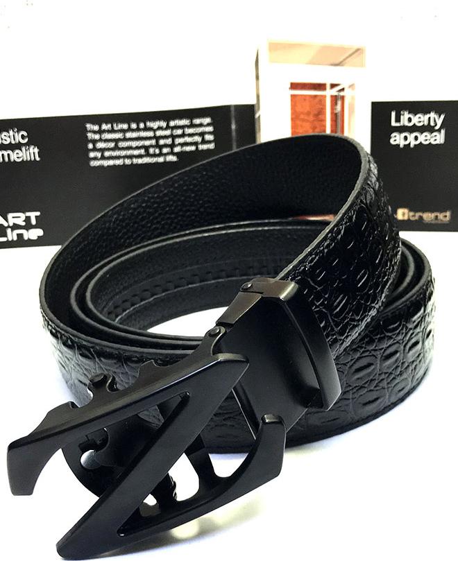 Thắt lưng/ dây nịt nam khóa tự động da cá sấu có hộp đựng theo kèm LOẠI 1