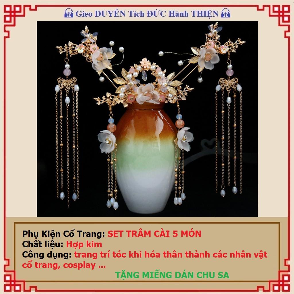 Phụ kiện cổ trang Set trâm cài cổ trang 5 món (có sẵn tại Hà Nội)