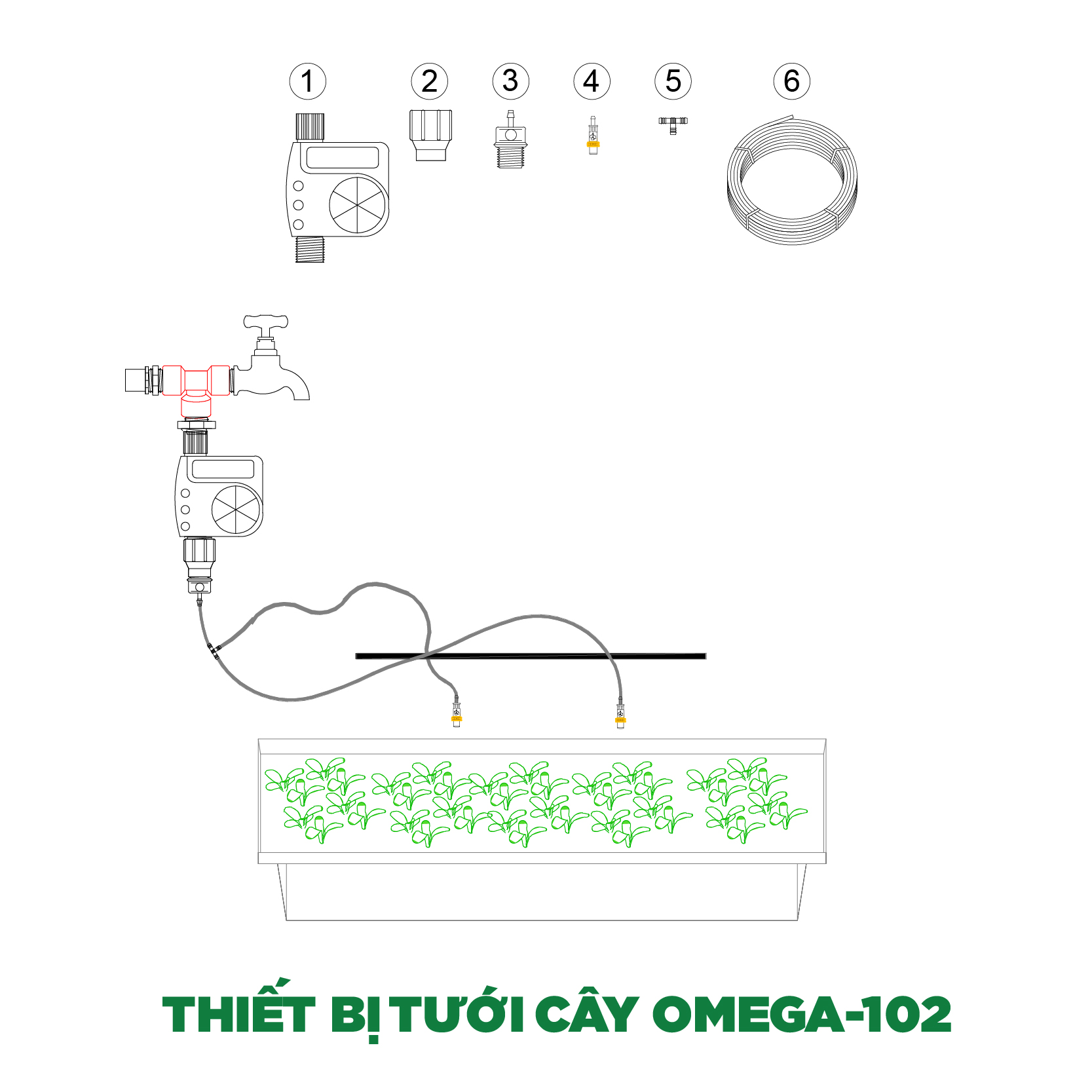 Thiết bị tưới cây OMEGA-102