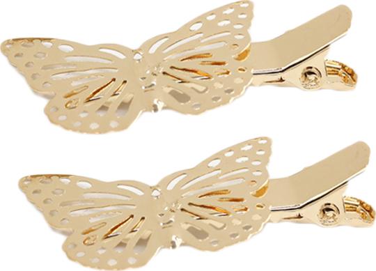 Set 2 Kẹp bướm vàng