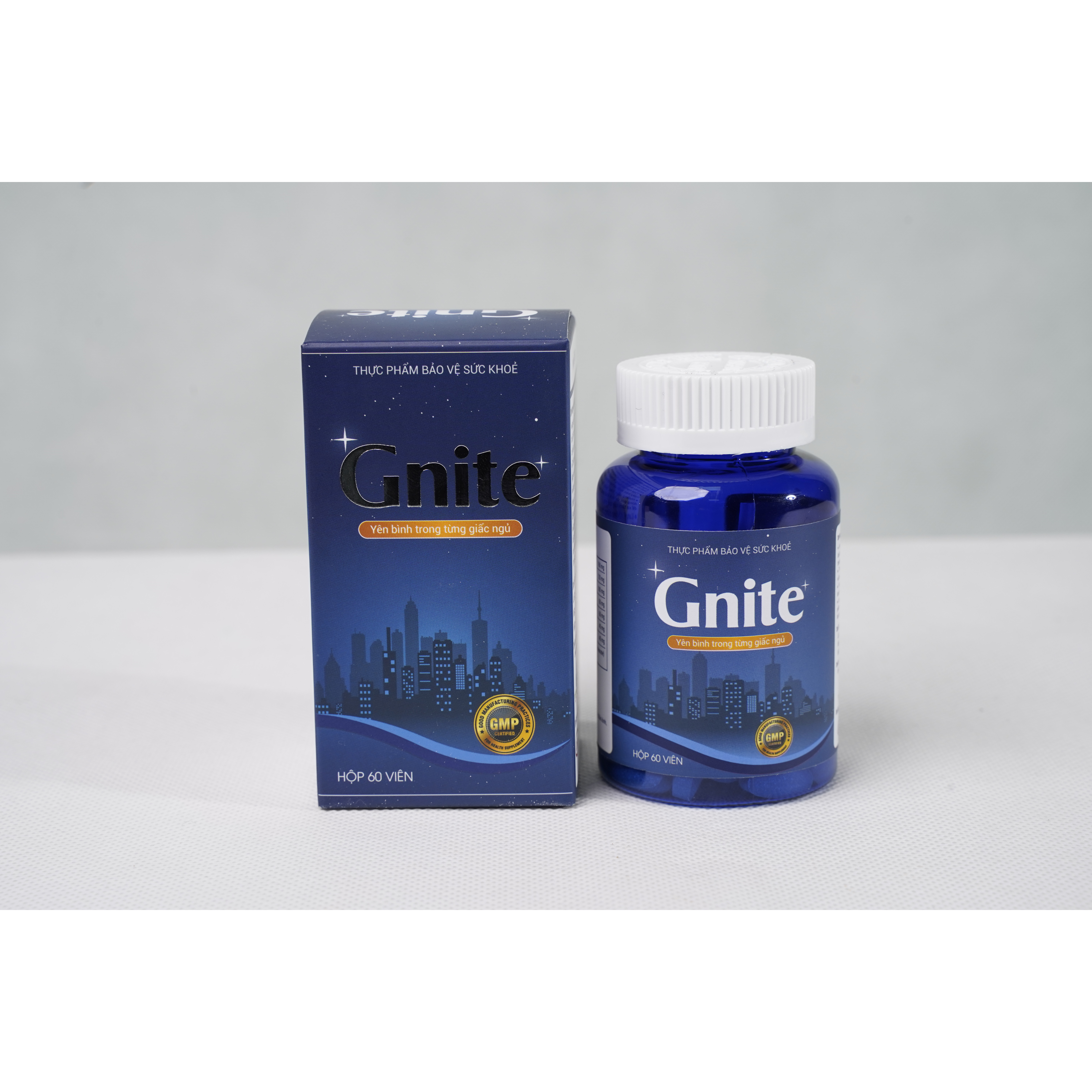 Combo 2 hộp Viên uống ngủ ngon Gnite | Hỗ trợ cải thiện tình trạng mất ngủ, căng thẳng thần kinh, stress