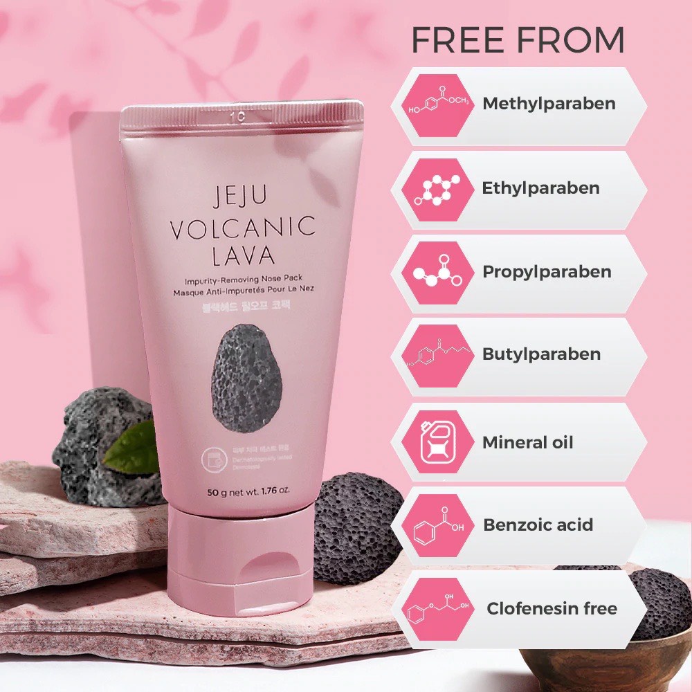 Gel Lột Mụn Jeju Volcanic Lava Lột Mụn Đầu Đen Mũi Giảm Mụn Cám Se Khít Lỗ Chân Lông Hàn Quốc(Mẫu Mới)