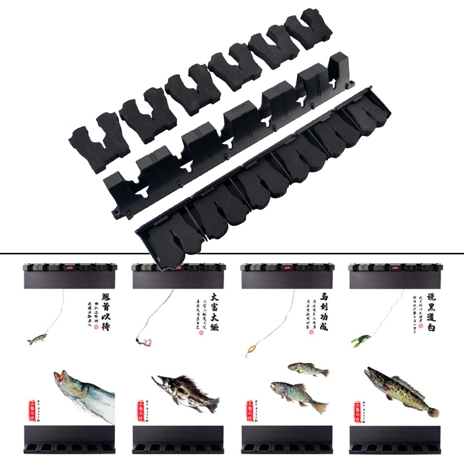 Fishing Rod Rack Stable Wall Mount for Basement Outdoor Shop Boat Stand Organizer
