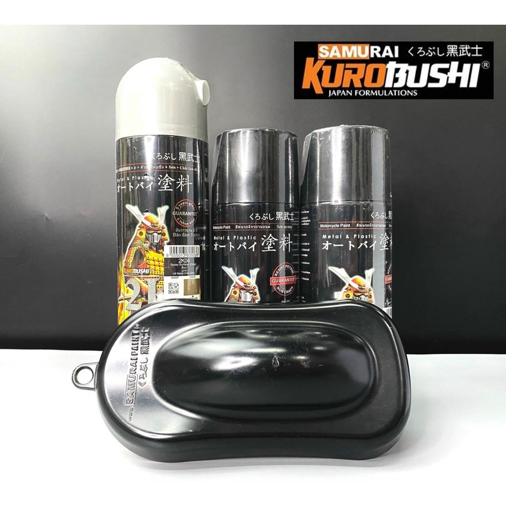 COMBO Sơn Samurai màu đen nhám 109A gồm 3 chai đủ quy trình độ bền cao