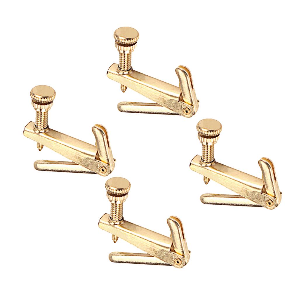4 Pcs Of Set Violin String Fine Tuner Adjusters Violin Replacement Parts
