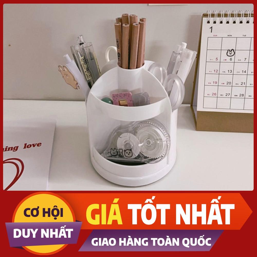 Ống Đựng Bút 2 Tầng Xoay 360 độ