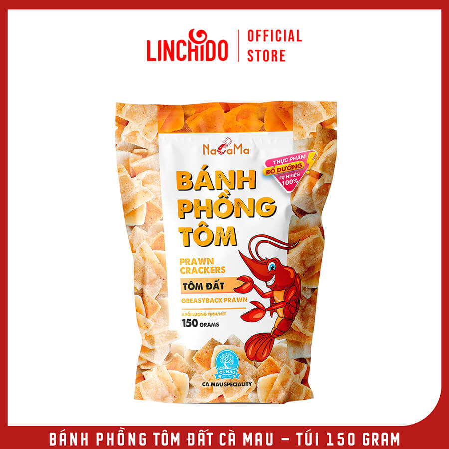 Bánh phồng Tôm Cà Mau - NACAMA Tôm Đất - Túi 150 GRAM 