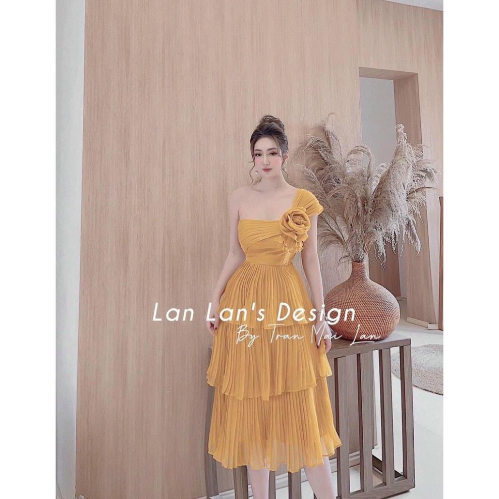 Đầm Dự Tiệc Dáng Xoè - Váy Trễ Vai Xếp Li Tầng Thích Hợp Dự Tiệc, Đi Biển kèm video thật