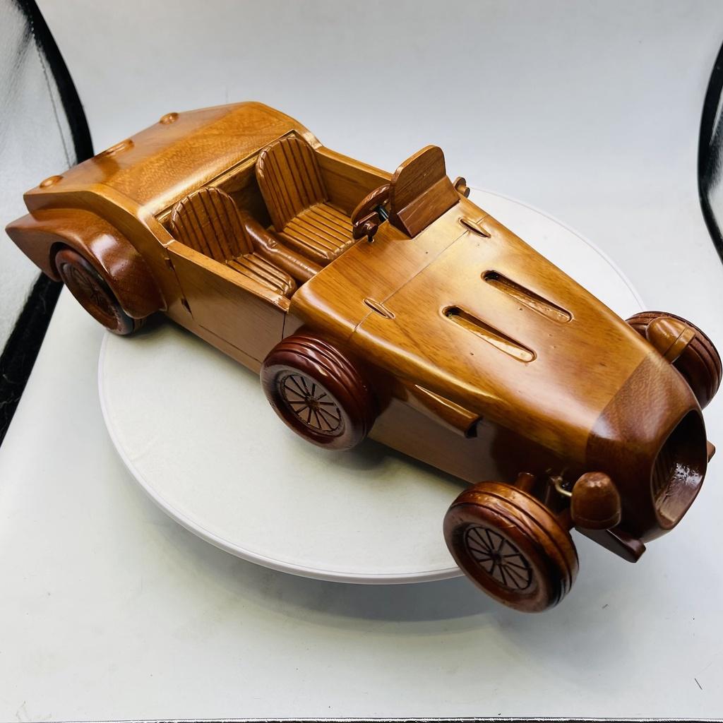 Xe ô tô đua cổ điển Bugatti Model 35c  handmade 100% từ gỗ tự nhiên, hàng chất lượng cao, kích thước 33x15x10 cm