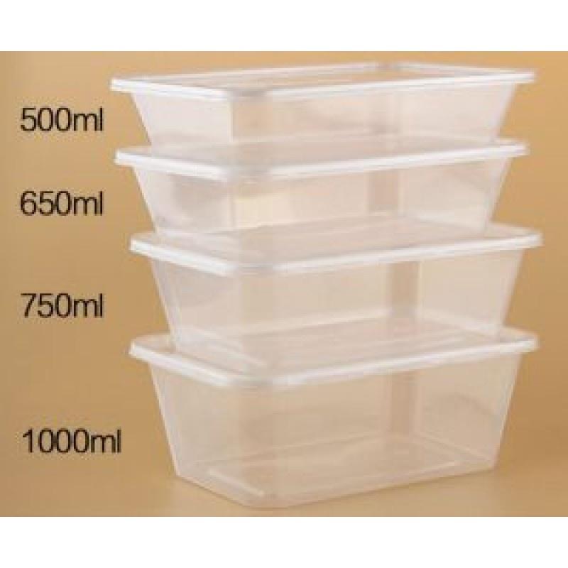 Lốc 10 Cái Hộp Nhựa Đựng Thực Phẩm an toàn - Dùng Được Cho Lò Vi Sóng Lốc 10 Cái + Kèm Nắp