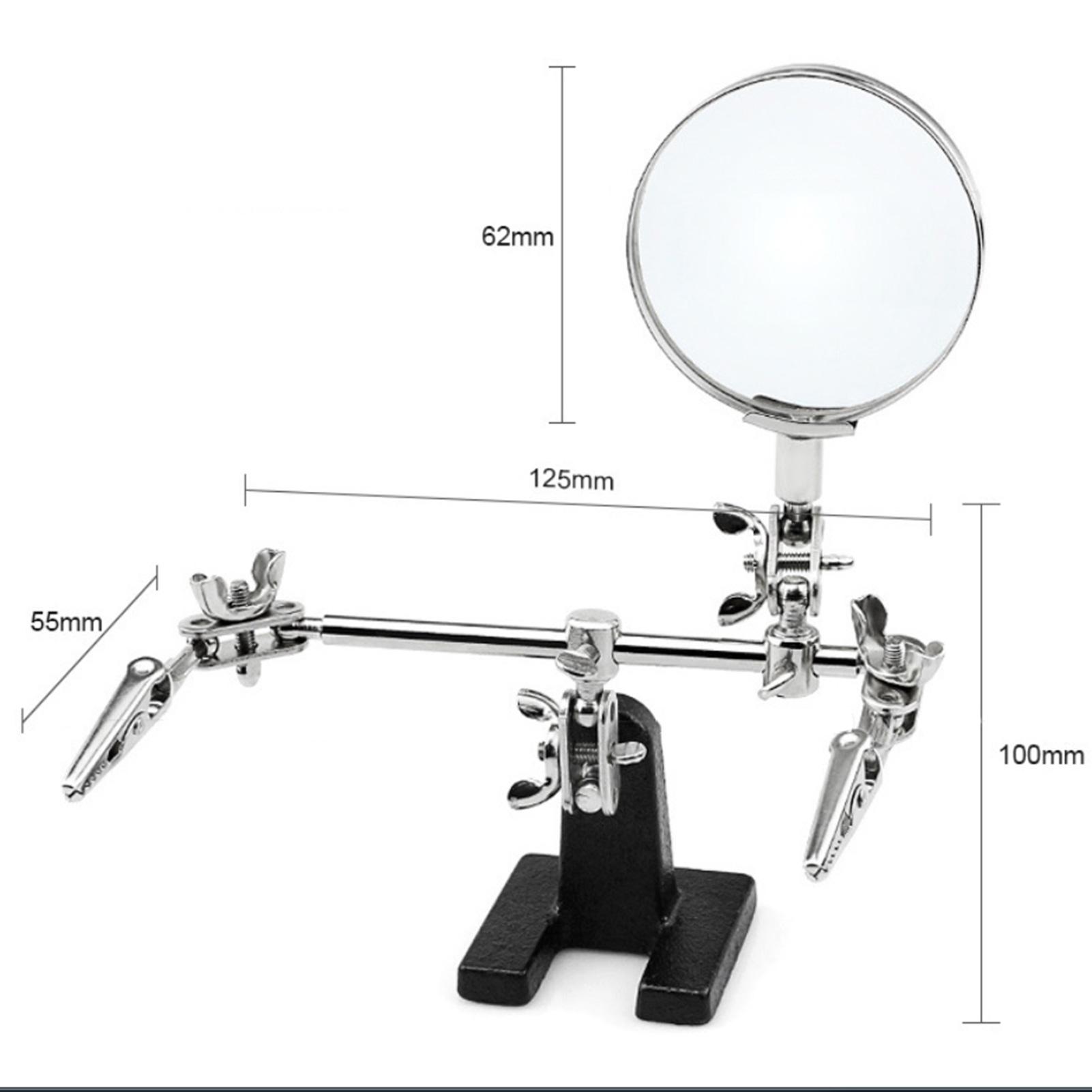 Helping 3rd Hand Soldering Iron Hobby Tool Vise Clamp Magnifying Glass Electricians Tool