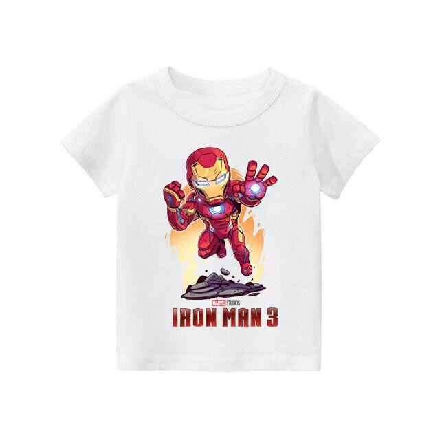 Áo thun bé trai kiểu Iron man marvel